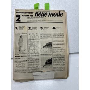 Neue Mode vintage‎ sewing newspaper/magazine February 1989